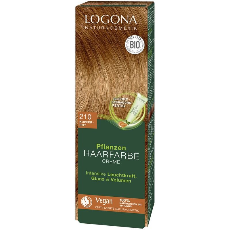 Logona Pflanzen Haarfarbe Creme 210 kupferrot - 150ml | Colorationen