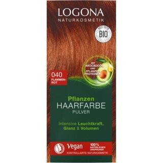 Logona Pflanzen Haarfarbe Pulver 040 flammenrot - 100g