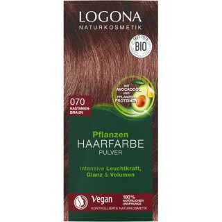 Logona Pflanzen Haarfarbe Pulver 070 kastanienbraun - 100g
