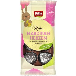 Rosengarten Kokos-Marzipan-Herzen - Bio - 65g