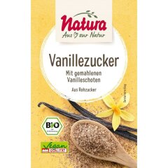 Natura Vanille-Zucker mit Rohzucker 5er-Pack - Bio - 40g