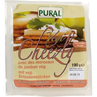 Pural Vegi Cheezly mit vegetarischen Schinkenstücken - 190g