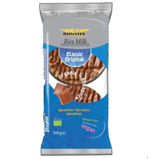 Bonvita Reiswaffeln Reissirup Schokolade - Bio - 100g