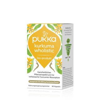 Pukka Kurkuma Wholistic 60 Vegetarische Kapseln - Bio - 37,2g