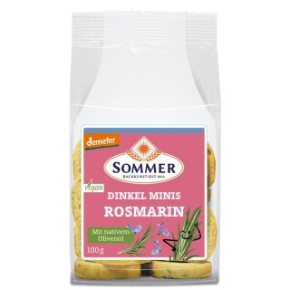 Sommer Demeter Dinkel Minis Rosmarin - Bio - 100g