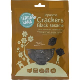 Terrasana Black Sesame Rice Crackers - Bio - 60g