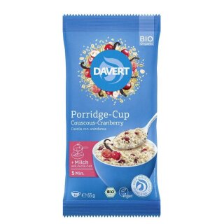 Davert Porridge-Cup Couscous-Cranberry - Bio - 65g