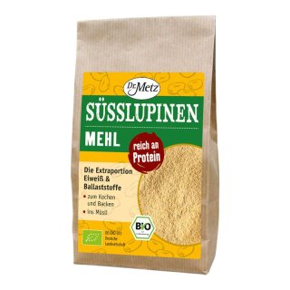 Dr. Metz Süßlupinen-Mehl reich an pflanzlichem Eiweiß - Bio - 500g