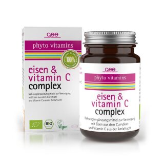 GSE Eisen & Vitamin C Complex 60 Tabl. à 500 mg - Bio - 30g