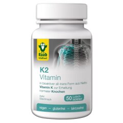 Raab Vitalfood Vitamin K2 Lutschtabletten Apfel - 75g