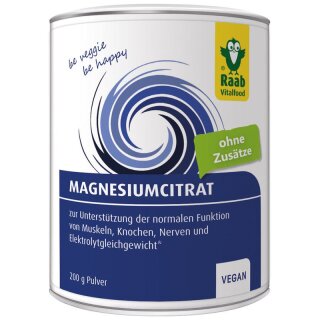 Raab Vitalfood Magnesium Citrat Pulver - 200g