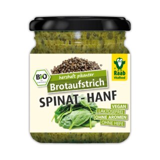 Raab Vitalfood Aufstrich Spinat-Hanf - Bio - 140g