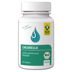 Raab Vitalfood Chlorella Microalgen 200 Tabletten - Bio - 80g