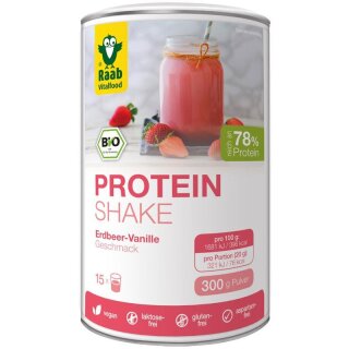 Raab Vitalfood Protein Shake Erdbeer-Vanille - Bio - 300g