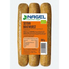 Nagel Tofu Seitan Bratwurst 3 Stück - Bio - 300g