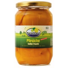Marschland Pfirsiche halbe Früchte 720 ml Gl. - Bio...
