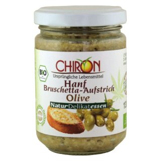 CHIRON Hanf Bruschetta-Aufstrich Olive - Bio - 130g