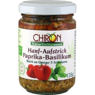CHIRON Hanf-Aufstrich Paprika-Basilikum - Bio - 135g