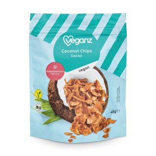 Veganz Coconut Chips Cacao - Bio - 40g