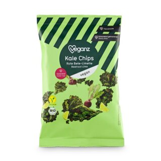 Veganz Kale Chips Rote Bete-Limette - Bio - 30g