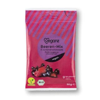 Veganz Beeren-Mix in Zartbitterschokolade - Bio - 50g