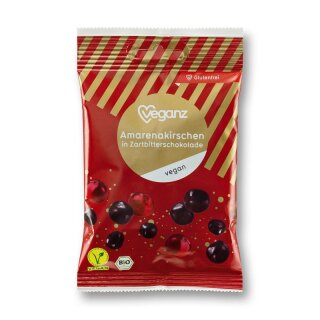 Veganz Amarenakirschen in Zartbitterschokolade - Bio - 50g