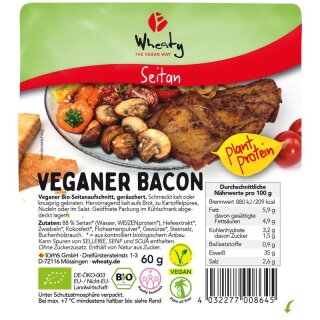 Wheaty Veganer Bacon - Bio - 60g