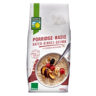 Bohlsener Mühle Porridge-Basis Hafer-Dinkel-Quinoa 3-Flocken-Mischung - Bio - 400g