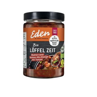 Eden my veggie paradise Löffel Zeit Mediterraner Bohnen-Mix-Eintopf mit Tomate - Bio - 550g