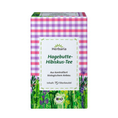 Herbaria Hagebutte-Hibiskus-Tee 15 Filterbeutel - Bio - 30g