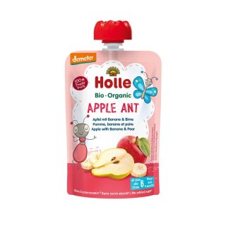 Holle Apple Ant - Pouchy Apfel & Banane mit Birne - Bio - 100g