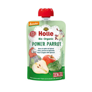 Holle Power Parrot - Birne & Apfel mit Spinat - Bio - 100g