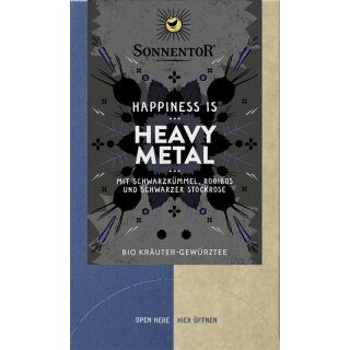 Sonnentor Heavy Metal Tee Happiness is Doppelkammerbeutel - Bio - 27g