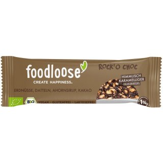 foodloose Nussriegel Rock O Choc glutenfrei laktosefrei - Bio - 35g