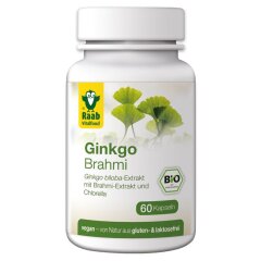 Raab Vitalfood Ginkgo-Brahmi 60 Kapseln à 550 mg -...