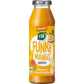 Für Funky Mango Smoothie mit Bananenmark Orangensaft Apfelsaft - Bio - 0,28l