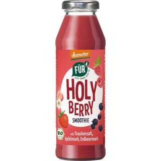 Für Holy Berry Smoothie mit Traubensaft Apfelmark Erdbeermark - Bio - 0,28l