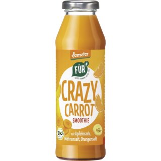 Für Crazy Carrot Smoothie mit Apfelmark Möhrensaft Orangensaft - Bio - 0,28l