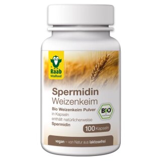 Raab Vitalfood Spermidin 100 Kapseln à 600 mg - Bio - 60g