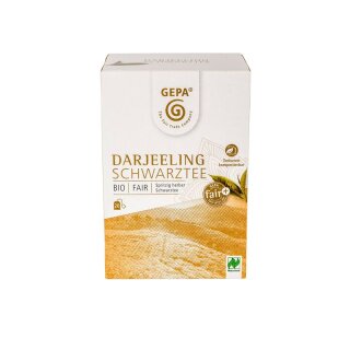 GEPA Schwarztee Darjeeling Teebeutel - Bio - 40g