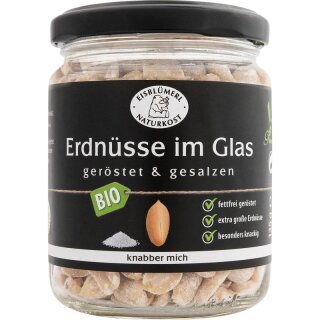 Eisblümerl Erdnüsse im Glas geröstet und gesalzen - Bio - 135g