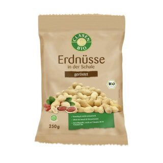 Clasen Bio Erdnüsse in der Schale geröstet - Bio - 250g