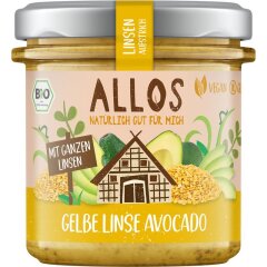 Allos Linsen-Aufstrich Gelbe Linse Avocado - Bio - 140g