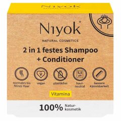 Niyok 2 in 1 festes Shampoo & Conditioner Vitamina - 80g