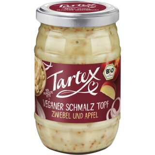 Tartex Veganer Schmalz Topf Zwiebel und Apfel - Bio - 250g