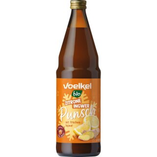 Voelkel Zitrone Ingwer Punsch mit frischem Ingwer - Bio - 0,75l