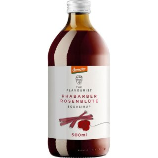 The Flavourist Rhabarber Rosenblüten Getränkesirup - Bio - 0,5l