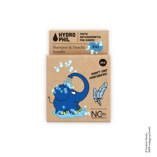 Hydrophil 2in1 Shampoo & Dusche Elefant "Sensitiv" 60g "Die Maus" Serie - 1Stück