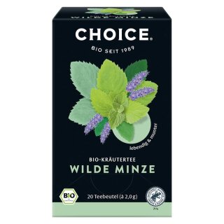 Choice Yogi Tea CHOICE Wilde Minze Tee mit Pfefferminze Krauseminze und feiner Apfelminze - Bio - 40g