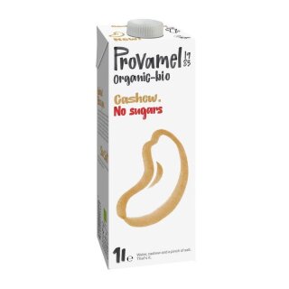 Provamel Cashewdrink ohne Zucker - Bio - 1l x 8  - 8er Pack VPE
